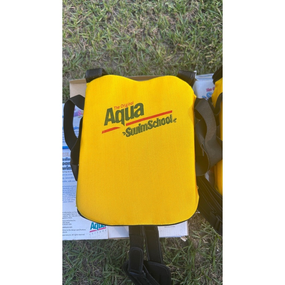 Aqua Leisure Swim Trainer M/L Yellow Foam Pad SwimSchool Level 3 2002 Vintage - Picture 6 of 8